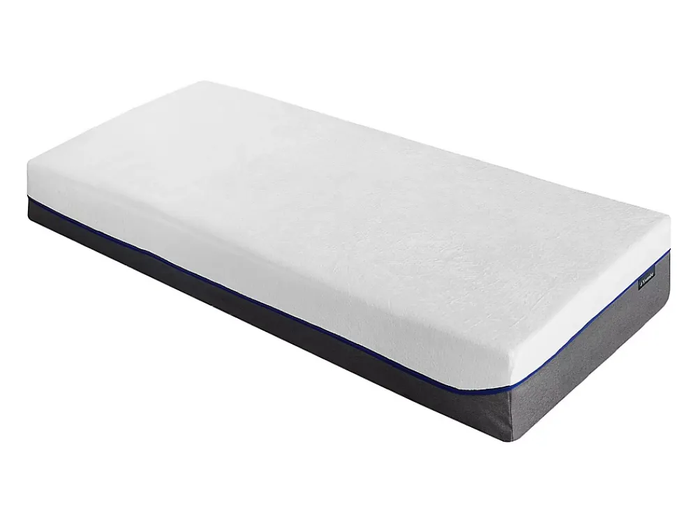 Vente-unique Lit électrique de relaxation tout plots + matelas mémoire de forme - 2 x 80 x 200 cm - Blanc - HESIODE III de YSMÉE* Lit Double
