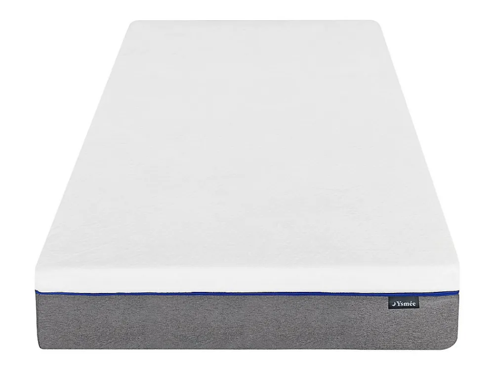 Vente-unique Lit électrique de relaxation tout plots + matelas mémoire de forme - 2 x 80 x 200 cm - Blanc - HESIODE III de YSMÉE* Lit Double