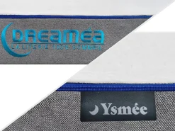 Vente-unique Lit électrique de relaxation tout plots + matelas mémoire de forme - 2 x 80 x 200 cm - Blanc - HESIODE III de YSMÉE* Lit Double