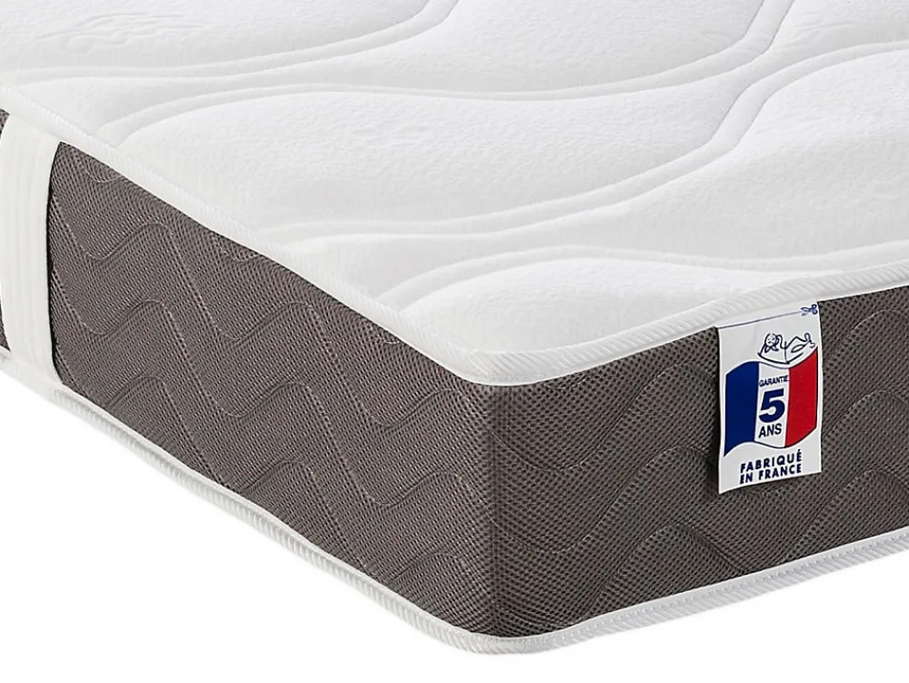 Lit électrique de relaxation déco tout plots + matelas 100% latex 3 zones - 2 x 80 x 200 cm - Tissu - Beige - TIARI de YSMÉE>Vente-unique Sale