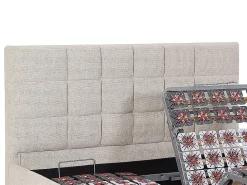 Lit électrique de relaxation déco tout plots + matelas 100% latex 3 zones - 2 x 70 x 190 cm - Tissu - Beige - JOFAR de YSMÉE><noscript><img width=