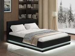 Habitat Et Jardin Lit LED avec coffre "Anastasia" 180 x 200 cm Noir* Lit Coffre