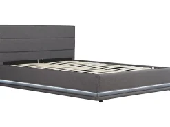 Habitat Et Jardin Lit LED avec coffre "Anastasia" 180 x 200 Gris foncé* Lit Coffre