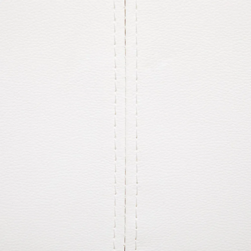 Lit LED double PINOT 140x190 cm, avec sommier, revêtement synthétique blanc>Idimex