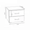 Weber Industries Lit LOFT 160x200 + 2 chevets + sommier + tête de lit / Blanc* Lit Double