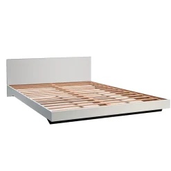 Weber Industries Lit LOFT 160x200 + 2 chevets + sommier + tête de lit / Blanc* Lit Double