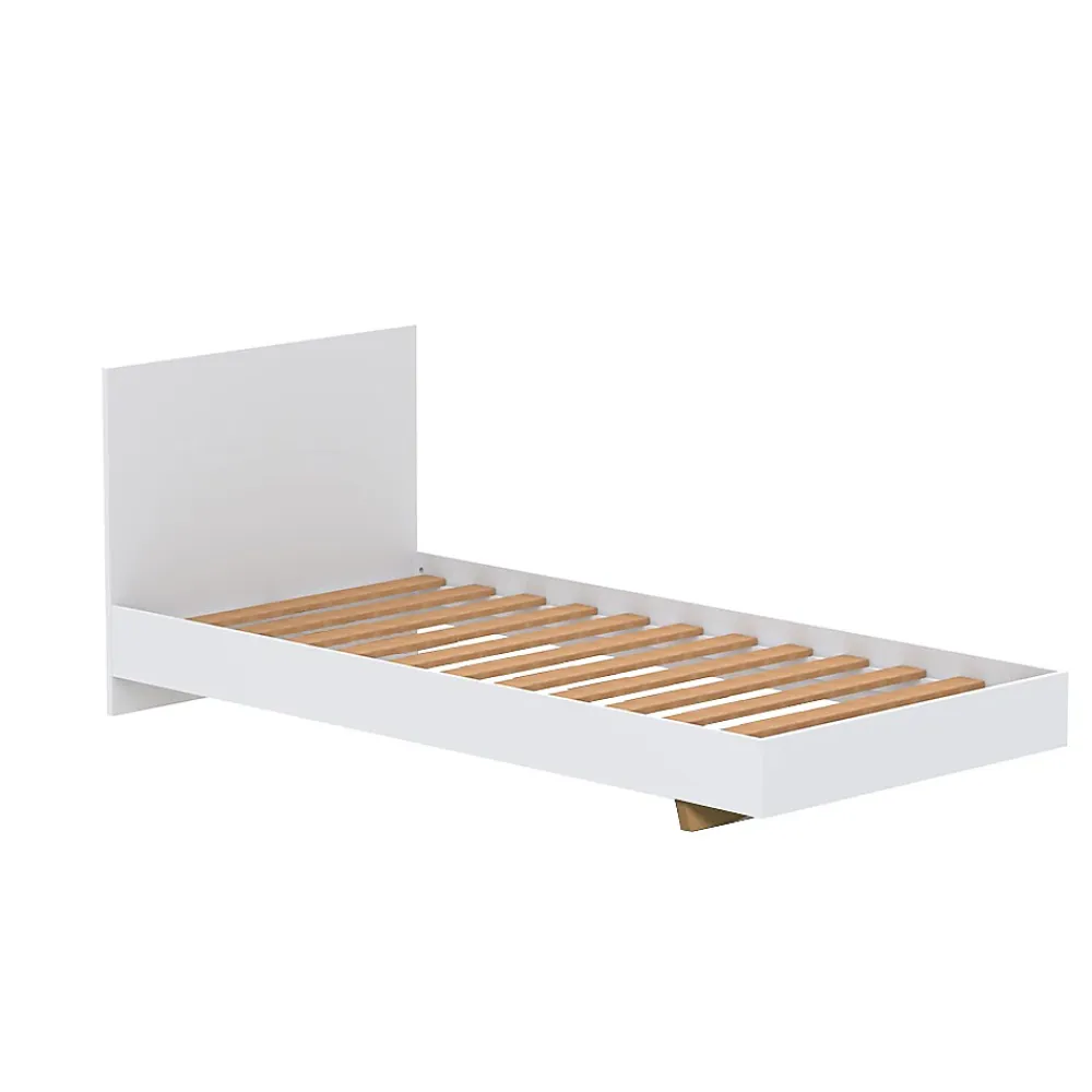 Weber Industries Lit LOFT 90x190 cm + sommier / Blanc* Lit Simple