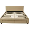 Lit LUGANO 160x200 + 1 sommier + 4 tiroirs / Beige>Weber Industries