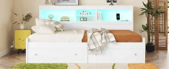 Fortuna lai Lit Maison 90x200cm, Enfant, Forme Cheminée, Bois de Pin, Blanc*Enfant Lit Enfant