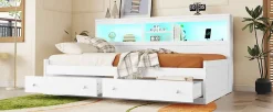 Fortuna lai Lit Maison 90x200cm, Enfant, Forme Cheminée, Bois de Pin, Blanc*Enfant Lit Enfant