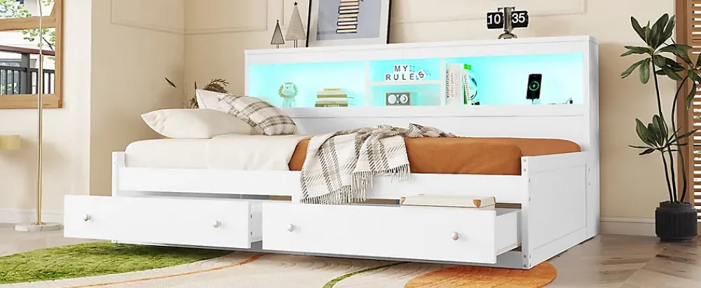 Fortuna lai Lit Maison 90x200cm, Enfant, Forme Cheminée, Bois de Pin, Blanc*Enfant Lit Enfant