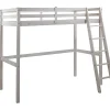 Vente-unique Lit mezzanine - 90 x 190 cm - Pin massif - Blanchi + matelas - GEDEON II* Lit Mezzanine