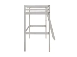 Vente-unique Lit mezzanine - 90 x 190 cm - Pin massif - Blanchi + matelas - GEDEON II* Lit Mezzanine