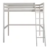 Vente-unique Lit mezzanine - 140 x 190 cm - Pin massif - Blanchi -GEDEON II* Lit Mezzanine