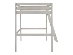 Vente-unique Lit mezzanine - 140 x 190 cm - Pin massif - Blanchi -GEDEON II* Lit Mezzanine