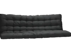 Vente-unique Lit mezzanine 90 x 190 cm - Avec banquette convertible - Métal - Blanc + Futon noir - MODULO V* Lit Mezzanine