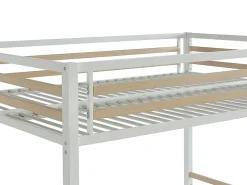 Lit mezzanine 140 x 200 cm - Métal et MDF - Blanc - JOGUI><noscript><img width=