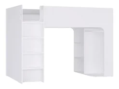 Lit mezzanine 90 x 190 cm avec rangements - Blanc - COLUMI><noscript><img width=