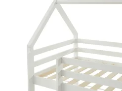Vente-unique Lit mezzanine cabane 90 x 190 cm - Pin massif - Blanc - TARZIA*Enfant Lit Enfant