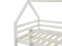 Vente-unique Lit mezzanine cabane 90 x 190 cm - Pin massif - Blanc - TARZIA*Enfant Lit Enfant