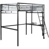 Lit mezzanine CASUAL II - 140 x 190 cm - plateforme bureau - Anthracite>Vente-unique Outlet