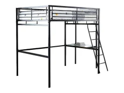 Lit mezzanine CASUAL II - 140 x 190 cm - plateforme bureau - Anthracite>Vente-unique Outlet