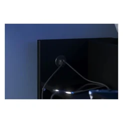 Lit mezzanine combine enfant LED Gamer ONLINE - 90 x 200 cm - Noir mat - Sommier inclus -><noscript><img width=