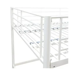 Generic Lit mezzanine ELIOT 140 x 190 cm - Métal - Sommier inclus - Blanc* Lit Mezzanine