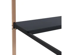 Vente-unique Lit mezzanine MALICIA - 90 x 190 cm - bureau intégré - Noir et chêne* Lit Mezzanine