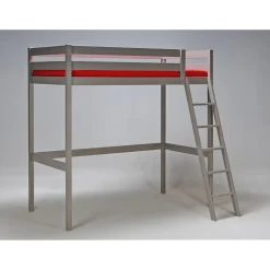Lit mezzanine STUDIO 90x190 + 1 sommier / Gris Taupe><noscript><img width=