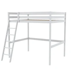 Weber Industries Lit mezzanine STUDIO 90x200 + 1 sommier / Blanc* Lit Mezzanine
