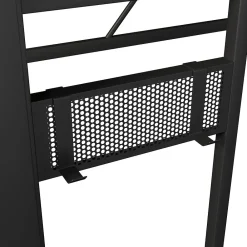 Okwish Lit Mezzanine 90x200 cm - Bureau Intégré, Éclairage LED Réglable et Panneau Perforé - USB, Type-C et 2 Prises - Métal + MDF - Noir* Lit Mezzanine