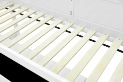 Lit mezzanine 90x200 cm avec tableau noir - avec 3 portes et une échelle - bois massif+MDF - Blanc(sans matelas)><noscript><img width=