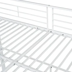 Aapaas Lit mezzanine 140x200 cm en métal blanc avec échelle de sécurité et étagère pour enfant ou adolescent*Enfant Lit Enfant