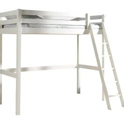 Lit Mezzanine 90x200 Sommier Inclus Vipack Pino - Blanc><noscript><img data-lazyloaded=