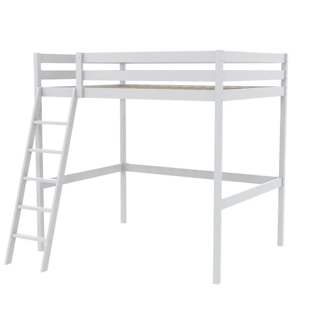 Lit Mezzanine 90x190cm blanc SALA avec incl. Sommier et échelle>Bb Loisir Best
