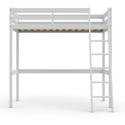 Lit Mezzanine 140x190cm blanc SALA avec incl. Sommier et échelle><noscript><img width=