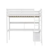 Lit Mezzanine 90x190cm blanc SALA avec Bureau et commode incl. Sommier et échelle>Bb Loisir Best