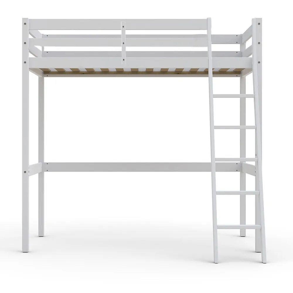 Bb Loisir Lit Mezzanine 90x200cm blanc SALA avec incl. Sommier et échelle* Lit Mezzanine