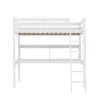 Lit Mezzanine 90x190cm blanc SALA avec Bureau et étagères incl. Sommier et échelle>Bb Loisir Best