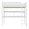 Lit Mezzanine 140x190cm blanc SALA avec Bureau et étagères incl. Sommier et échelle>Bb Loisir Hot