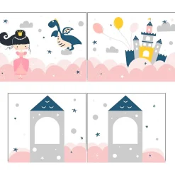 Petits-Meubles Lit Mi-Hauteur 90x200 sommier inclus housse Fairy Vipack Pino Blanc*Enfant Lit Enfant