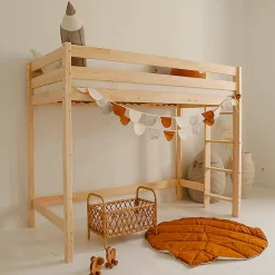 Petits-Meubles Lit mi-hauteur 90x190 sommier inclus Anaëlle Bois*Enfant Lit Enfant