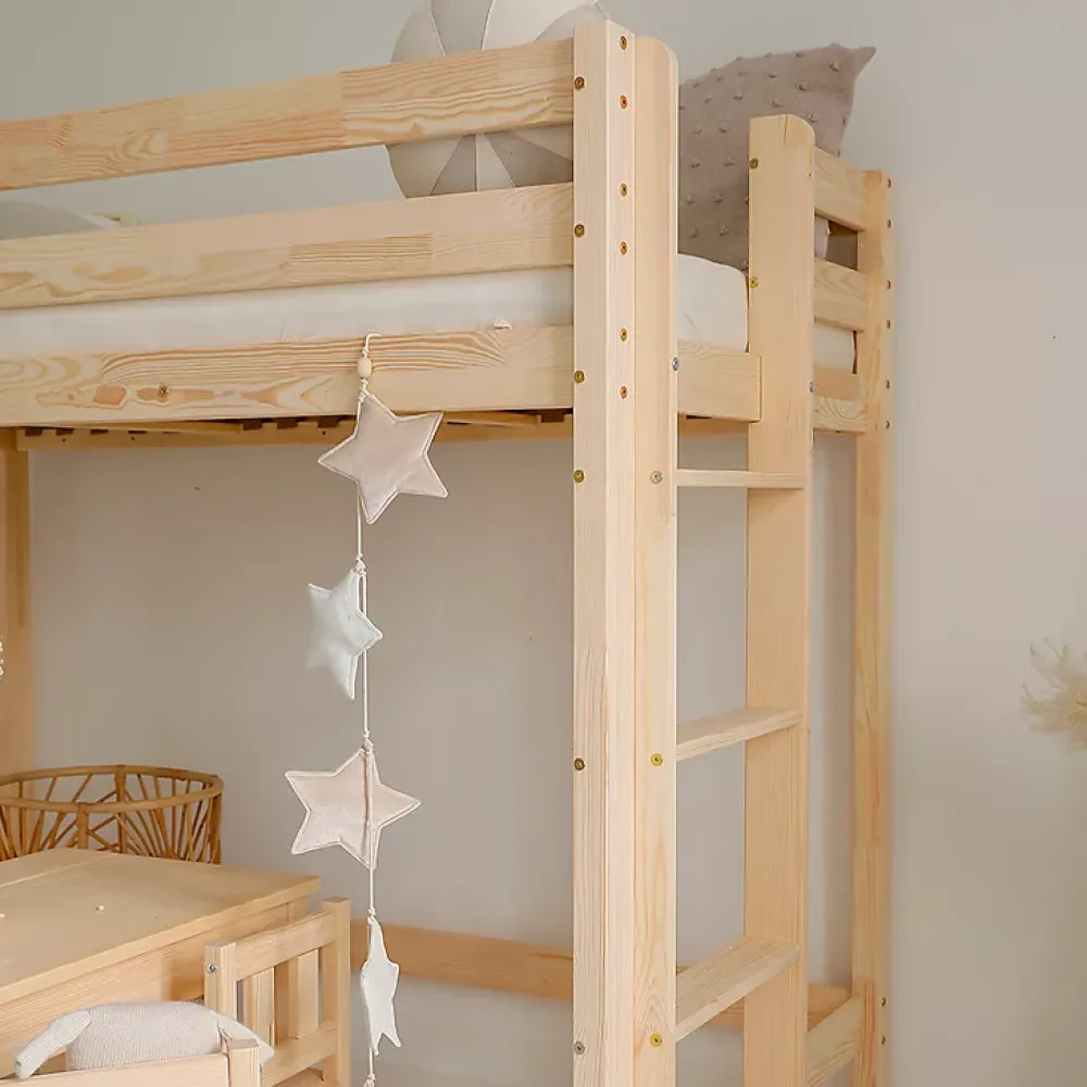 Petits-Meubles Lit mi-hauteur 90x190 sommier inclus Anaëlle Bois*Enfant Lit Enfant