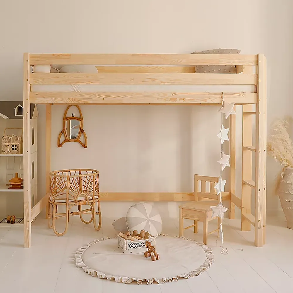 Petits-Meubles Lit mi-hauteur 90x190 sommier inclus Anaëlle Bois*Enfant Lit Enfant