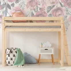 Petits-Meubles Lit mi-hauteur 90x190 sommier inclus Mark Bois*Enfant Lit Enfant