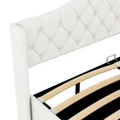 Fortuna lai Lit multifonction 180x200cm avec stockage hydraulique, Beige*Enfant Lit Enfant