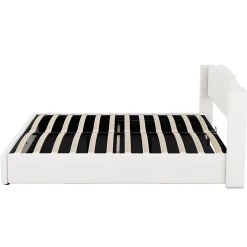 Fortuna lai Lit multifonction 180x200cm avec stockage hydraulique, Beige*Enfant Lit Enfant
