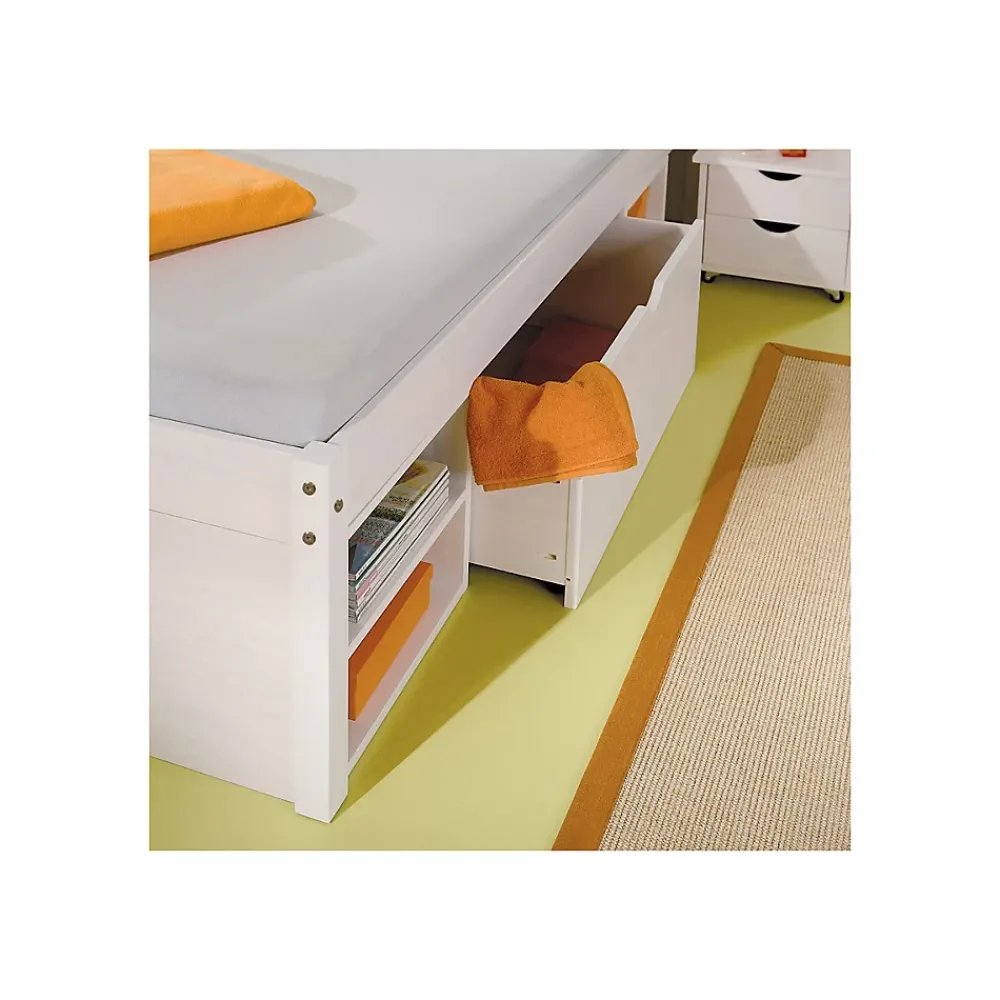Paris Prix Lit Multi-Rangements "Clark" 140x200cm Blanc* Lit Double