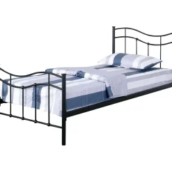 Lit ODETTE 90x190 cm Structure en métal Sommier inclus Style authentique>Meublorama Hot